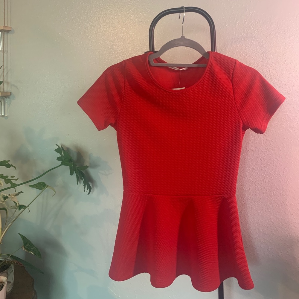 NWT Red Flattering Business Top XS